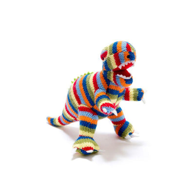 Best Years Ltd Knitted Stripe T Rex Dinosaur