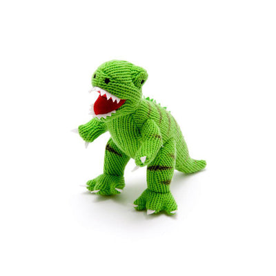 Best Years Ltd Knitted Green T Rex Dinosaur Toy