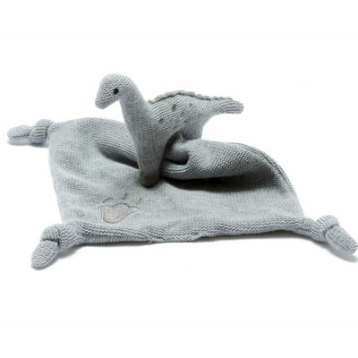 Best Years Knitted Organic Grey Dinosaur With Grey Comfort Blanket