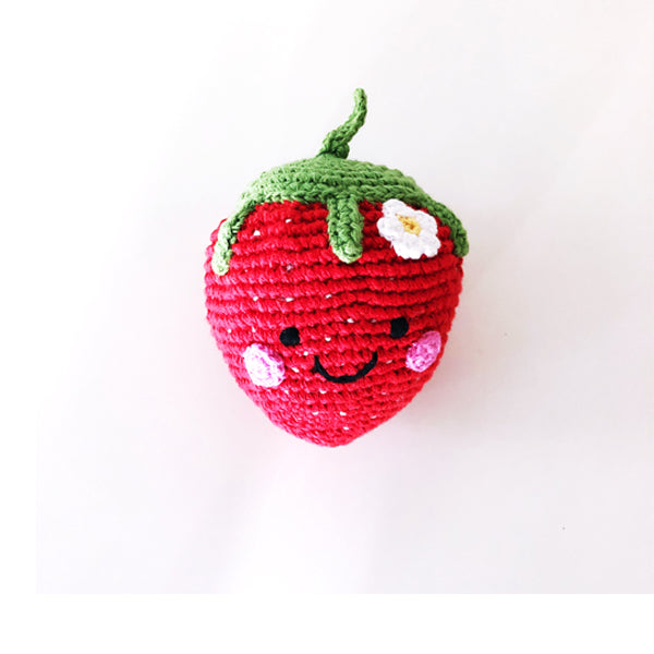 Pebble Friendly strawberry rattle – Rockaway Toys