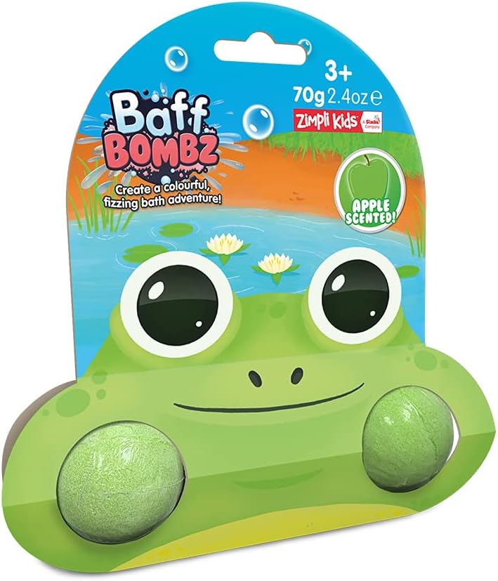 Zimpli Kids Frog and Llama Brilliant Bubbling Baff Bombz Kids Bath Toy Rockaway Toys