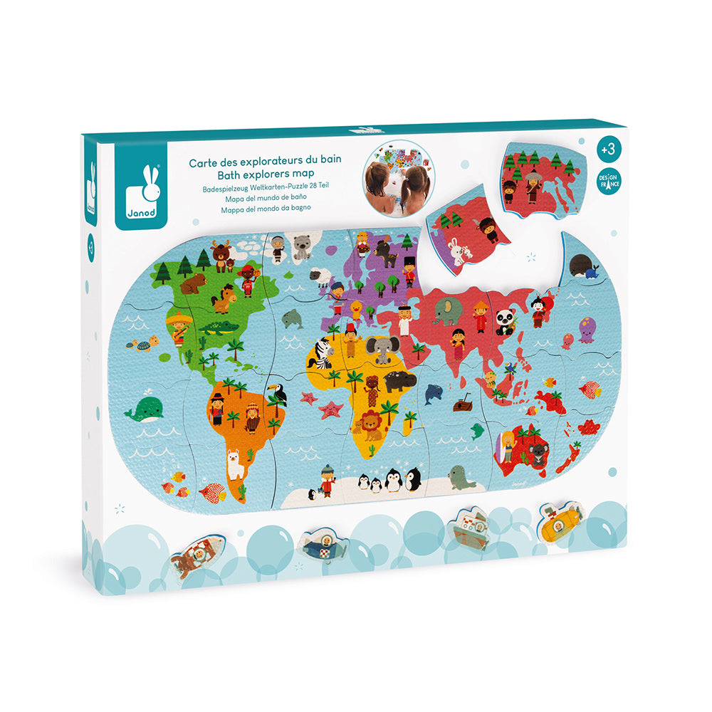 Janod Bath Explorer Map | Rockaway Toys | Bath Toys