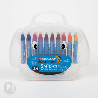 Micador Softies Tri-Grip Crayons, Case 24 early stART