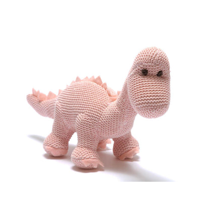 Best Years Knitted Organic Cotton Diplodocus Baby Rattle
