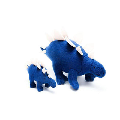 Best Years Ltd Knitted Blue Stegosaurus Dinosaur Toy