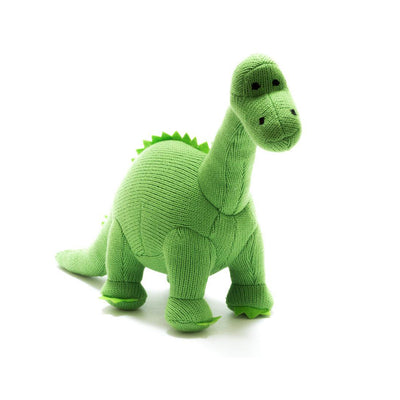 Best Years Ltd Knitted Diplodocus Dinosaur Toy - Green